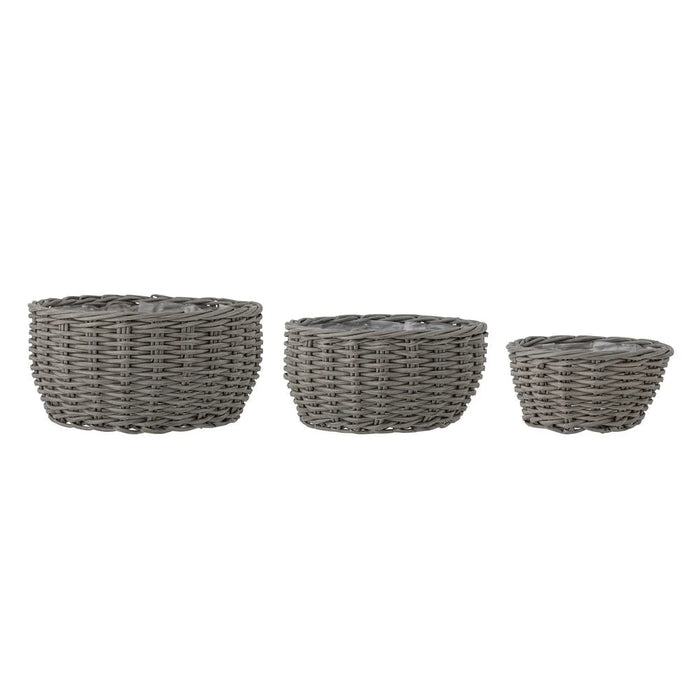 Fioria Urtepotteskjuler Grå Polyrattan