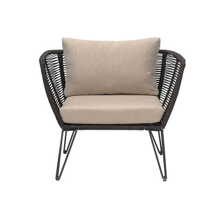 Mundo Loungestol Sort Metal