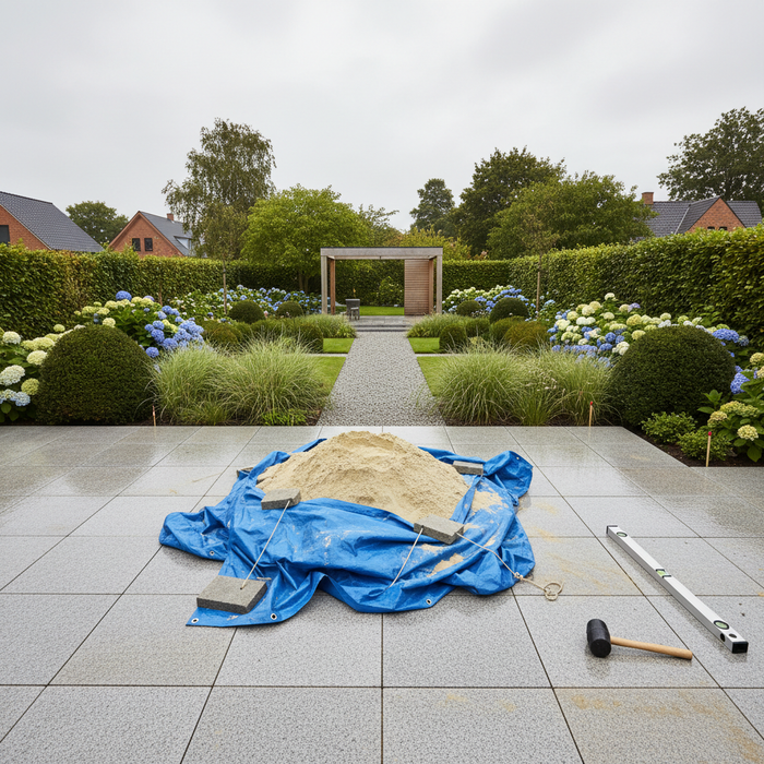 Må man lægge fliser i regnvejr? Den ultimative guide til belægning i vådt vejr