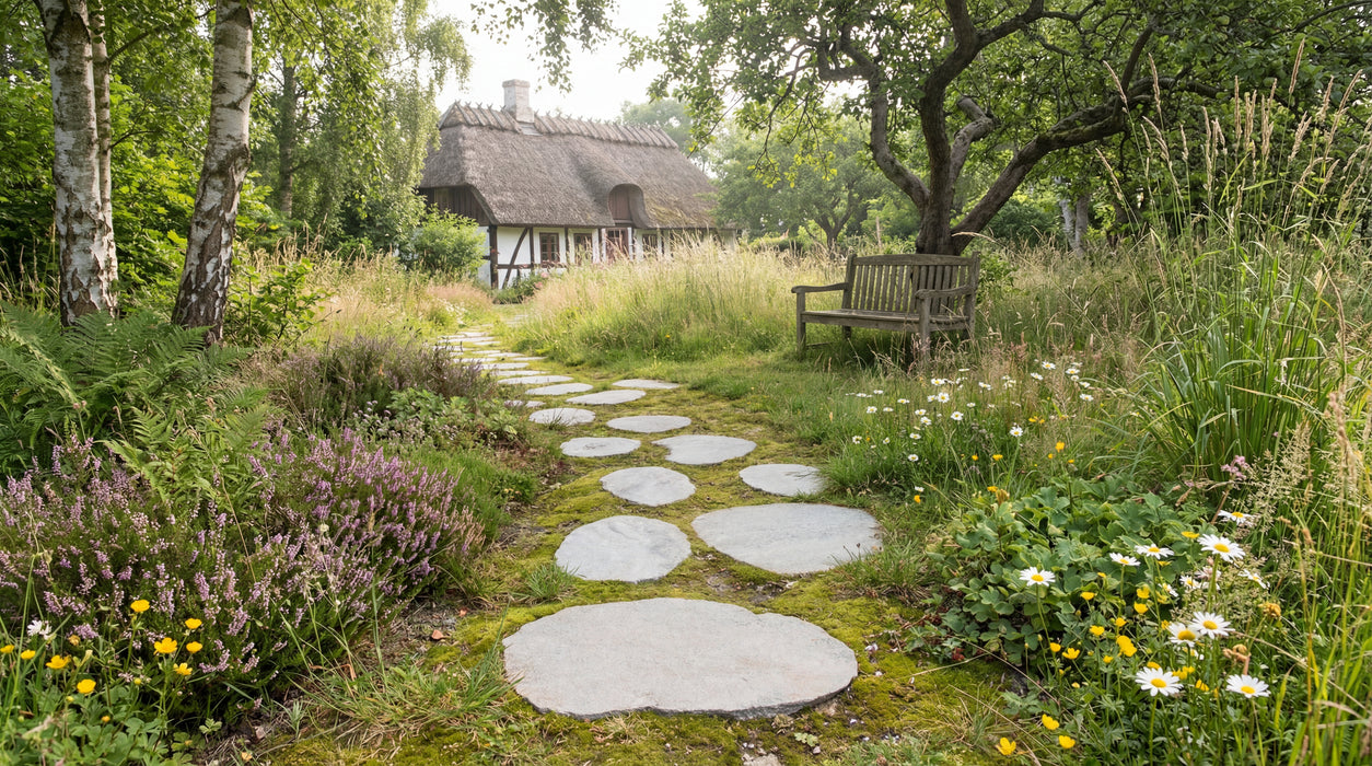 Oval trædesten, Grå