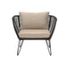 Mundo Loungestol Sort Metal