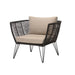 Mundo Loungestol Sort Metal