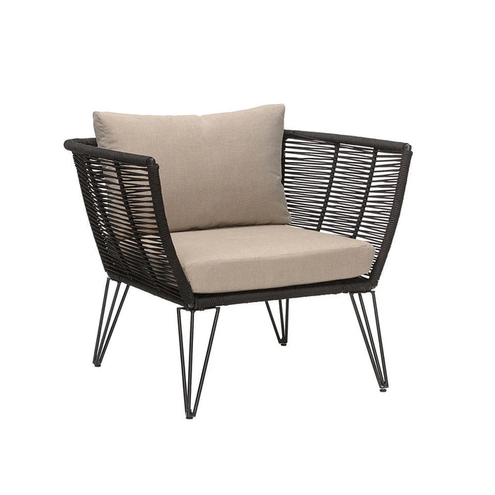 Mundo Loungestol Sort Metal