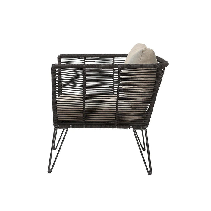 Mundo Loungestol Sort Metal